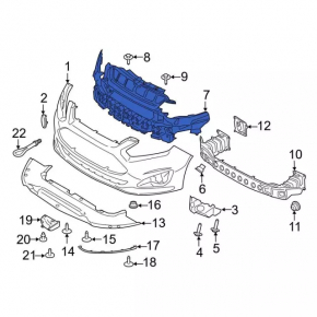 Ford C-max MK2 13-18 USA Front Bumper Frame