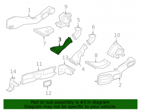 Right VVB cooling duct Lexus NX300h 15-21 from VVB, first