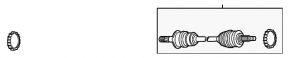 Rear left half-shaft drive Mazda CX-7 06-12