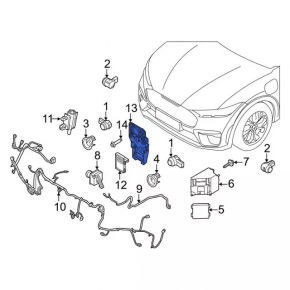 Bracket radar cruise Ford Mustang Mach-E 21-26