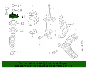 Front left shock absorber support Mazda CX-50 23-25