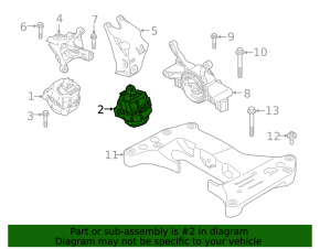 Engine mount left BMW X3 G01 19-21 2.0T RWD