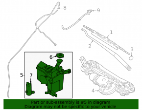 Nissan Versa 20-23 Windshield Washer Reservoir