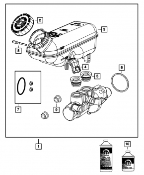 Master Brake Cylinder with Reservoir Dodge Grand Caravan 11-16