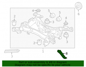 Rear subframe burr rear right Acura MDX 17-20 rest