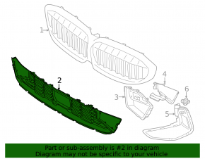 Front bumper lower grille BMW 3 G20 23-26
