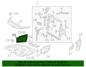 Right side engine guard for Lexus CT200h 11-17