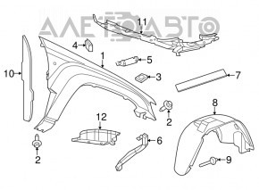 Jeep Grand Cherokee WK2 11-22 steel front left fender, minor scratches