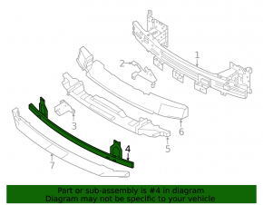 Lower front bumper reinforcement for Nissan Ariya 23-25