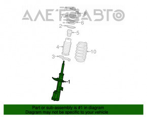 Shock absorber front left Chrysler 200 11-14 SATO TECH