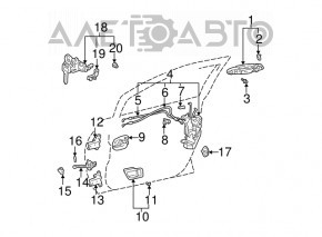 Lexus RX300 98-00 Outer Front Right Door Handle