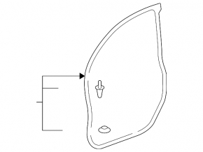 Front Left Door Seal Acura MDX 07-13