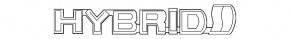 Emblem inscription "hybrid" trunk door Toyota Rav4 13-18 hybrid