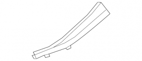 Small chrome door-glass molding, central rear right, Lexus ES 19-26