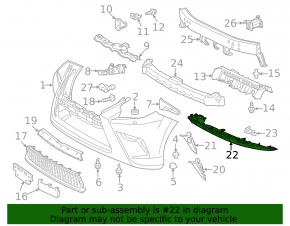 Front bumper lip for Lexus GX460 14-23 rest.