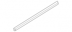 Glass seal inner front right Nissan Rogue 21-23 JP built