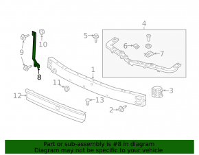 GMC Terrain 18- Grille Seagull Lower Bracket