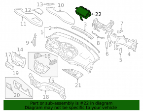 Airbag passenger in the dashboard Hyundai Tucson 16-18