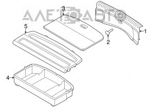 Trunk floor Kia Soul 14-19