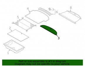 Rear trunk tray Hyundai Santa FE 19-20 broken guide