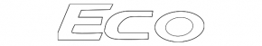 Emblem inscription ECO trunk lid Hyundai Sonata 15-17