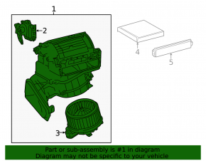 Heater assembly ventilation Lexus CT200h 14-17
