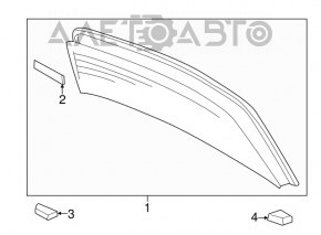 Rear window Audi A4 B8 08-16 sedan