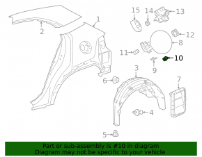 Toyota Prius V 12-17 Fuel Door Bumper