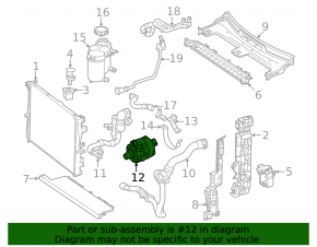Auxiliary water pump Mercedes C-class 43 AMG W206 22-25