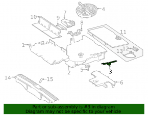 The right trunk curtain bracket mount for Mercedes X167 GLS 450 580 20-26 is broken