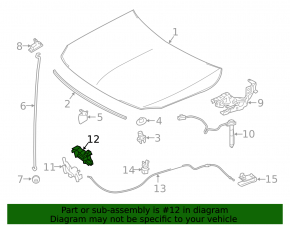 Mercedes GLA 14-20 bonnet lock