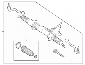 Mercedes GLC 20-22 electric steering rack without rods