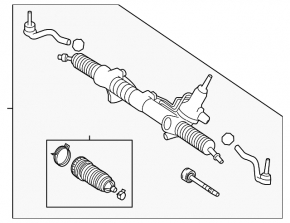 Mercedes GLC 20-22 electric steering rack without rods