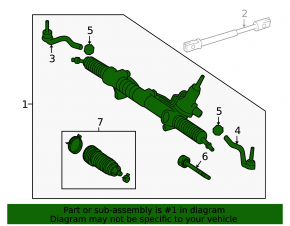 Mercedes GLC 20-22 electric steering rack without rods