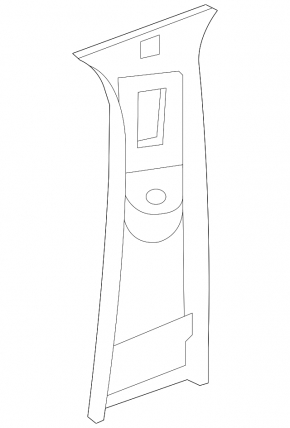 Center pillar trim upper belt left Mercedes GLC 16-22 beige