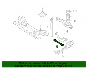 Rear left transverse control arm Mazda3 MPS 09-13