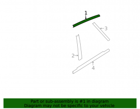 Upper rear left door molding for Mazda3 MPS 09-13