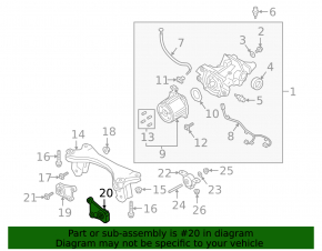 Rear axle support bracket left Mazda 3 19-