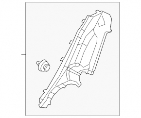 Rear pillar trim left lower Mazda 3 14-18 BM black