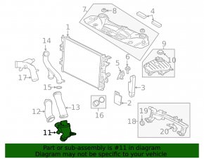Thermostat housing assembly Jaguar F-Pace X761 17- AJ126, AJ133