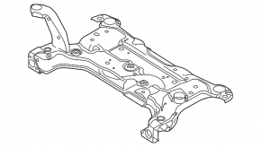 Front subframe Ford Focus mk3 11-18 dented