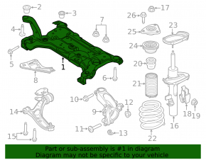 Front subframe Ford Focus mk3 11-18 dented