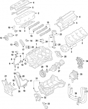 Cylinder head bare Ford Explorer 16-19 3.5 T35PDED front