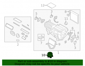 Lincoln MKX 16- Heater Fan Motor