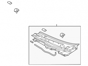 Windscreen wiper grille plastic left Mazda 6 18-21