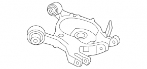 Lower arm under spring rear left Ford Fusion mk5 16-20 FWD iron
