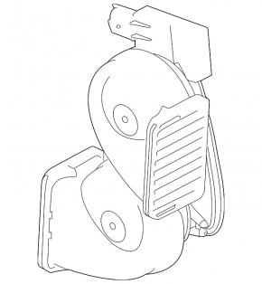 2-piece horn assembly for Land Rover Range Rover 13-21