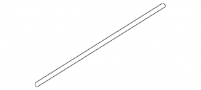 Door-glass molding, central front left, Land Rover Range Rover 13-21, gloss black