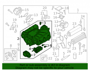 Compressor assembly Audi Q7 16- 3.0T with throttle valve and intercoolers
