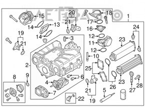 Compressor assembly Audi Q7 16- 3.0T with throttle valve and intercoolers